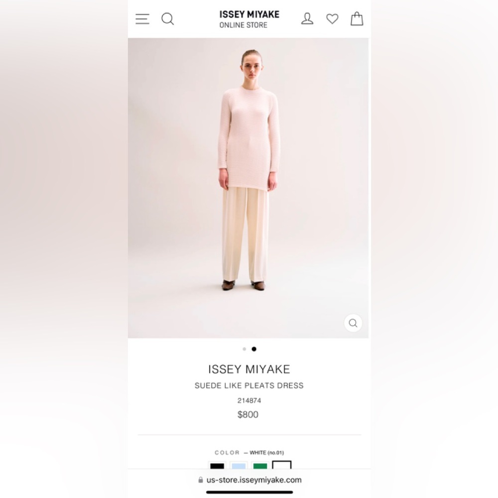 ISSEY MIYAKE SUEDE LIKE PLEATS